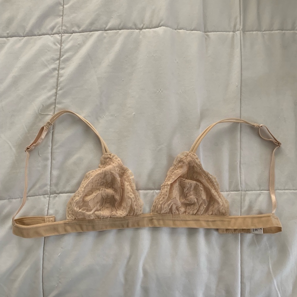 Brandy Melville nude lace bra